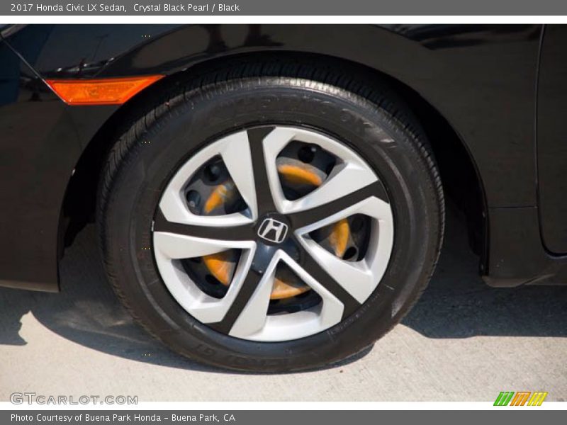 Crystal Black Pearl / Black 2017 Honda Civic LX Sedan
