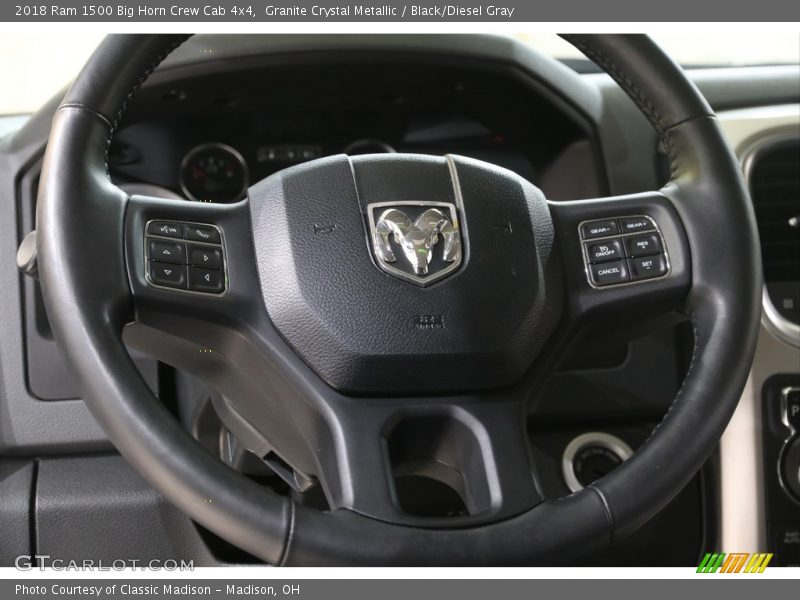 Granite Crystal Metallic / Black/Diesel Gray 2018 Ram 1500 Big Horn Crew Cab 4x4