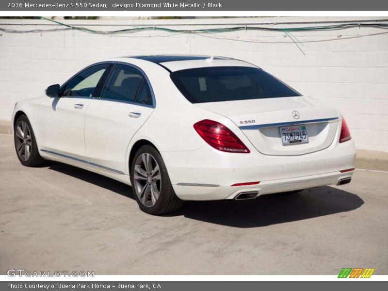 designo Diamond White Metallic / Black 2016 Mercedes-Benz S 550 Sedan
