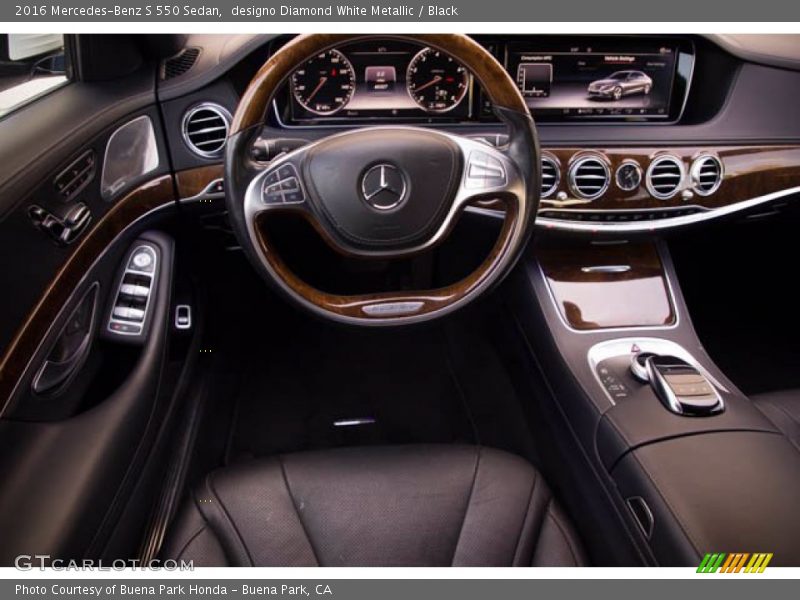 designo Diamond White Metallic / Black 2016 Mercedes-Benz S 550 Sedan