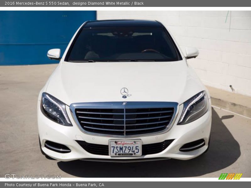 designo Diamond White Metallic / Black 2016 Mercedes-Benz S 550 Sedan