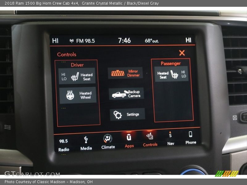 Granite Crystal Metallic / Black/Diesel Gray 2018 Ram 1500 Big Horn Crew Cab 4x4