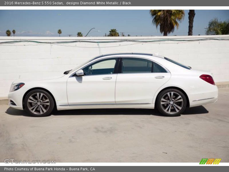 designo Diamond White Metallic / Black 2016 Mercedes-Benz S 550 Sedan