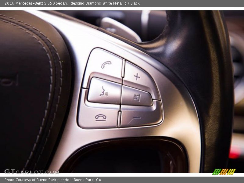designo Diamond White Metallic / Black 2016 Mercedes-Benz S 550 Sedan