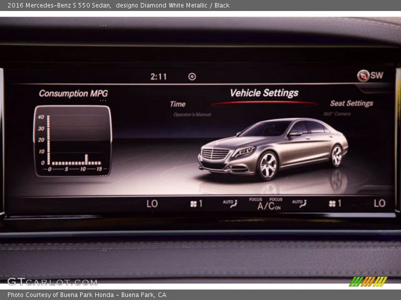 designo Diamond White Metallic / Black 2016 Mercedes-Benz S 550 Sedan