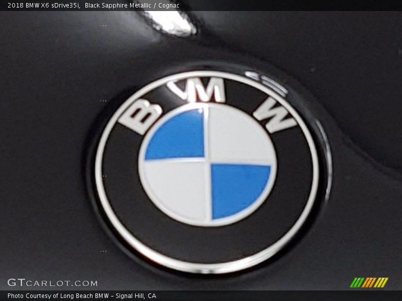 Black Sapphire Metallic / Cognac 2018 BMW X6 sDrive35i