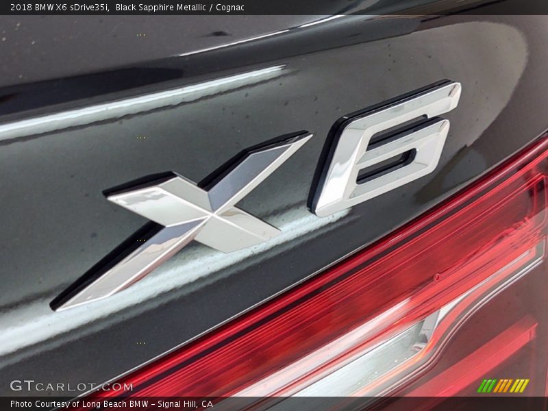 Black Sapphire Metallic / Cognac 2018 BMW X6 sDrive35i