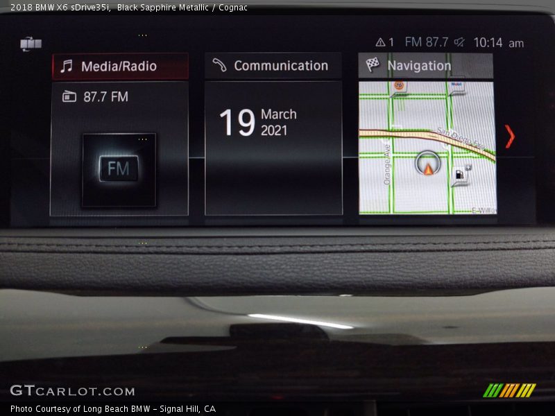 Black Sapphire Metallic / Cognac 2018 BMW X6 sDrive35i