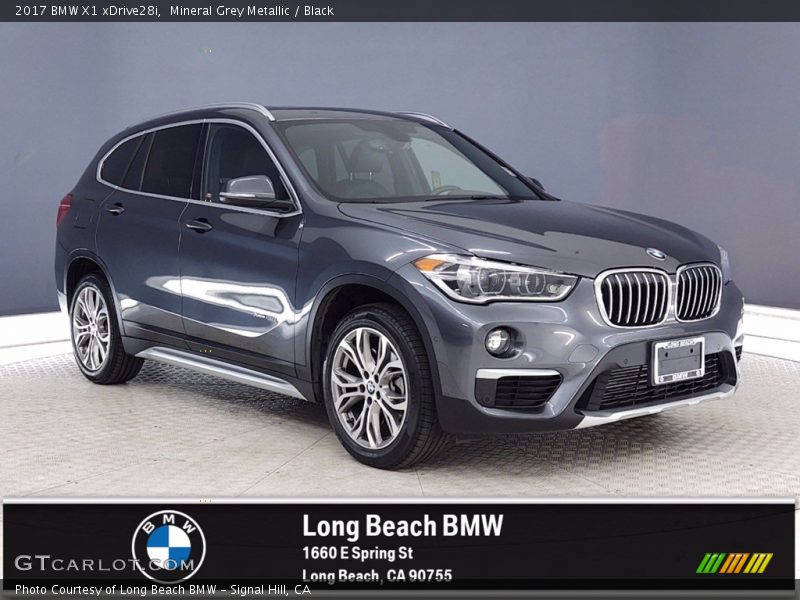 Mineral Grey Metallic / Black 2017 BMW X1 xDrive28i