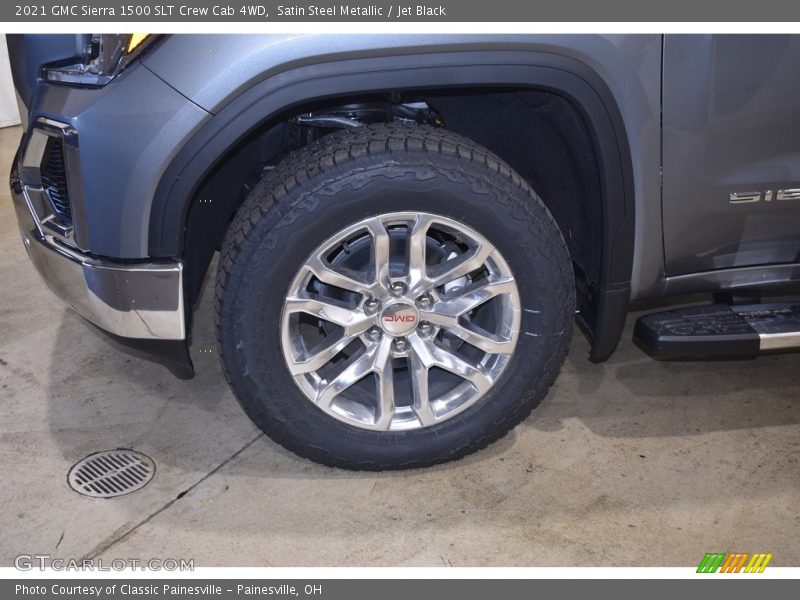 Satin Steel Metallic / Jet Black 2021 GMC Sierra 1500 SLT Crew Cab 4WD