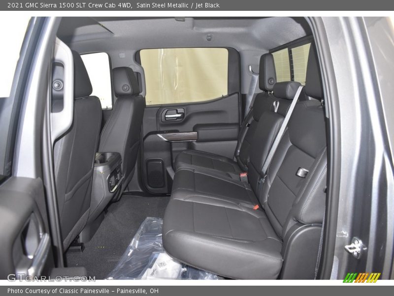 Satin Steel Metallic / Jet Black 2021 GMC Sierra 1500 SLT Crew Cab 4WD
