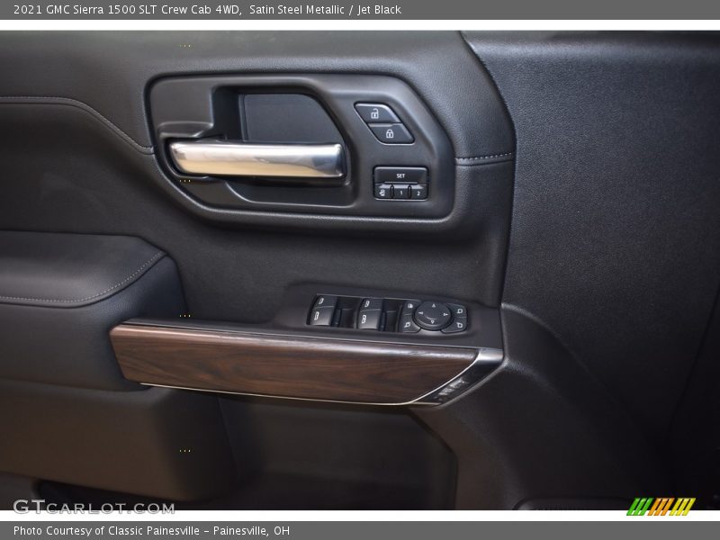 Satin Steel Metallic / Jet Black 2021 GMC Sierra 1500 SLT Crew Cab 4WD
