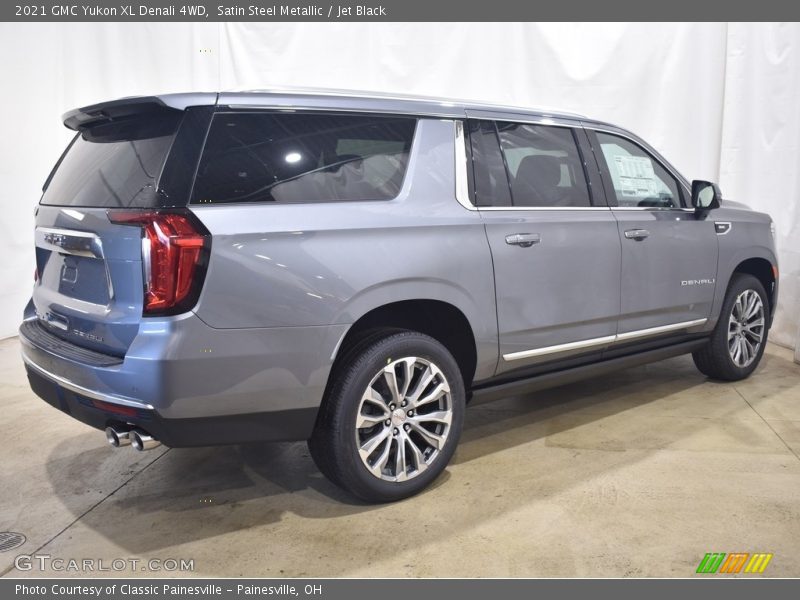 Satin Steel Metallic / Jet Black 2021 GMC Yukon XL Denali 4WD