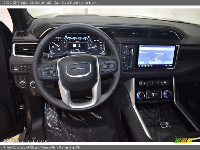 Satin Steel Metallic / Jet Black 2021 GMC Yukon XL Denali 4WD