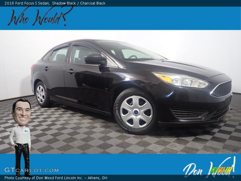 Shadow Black / Charcoal Black 2016 Ford Focus S Sedan