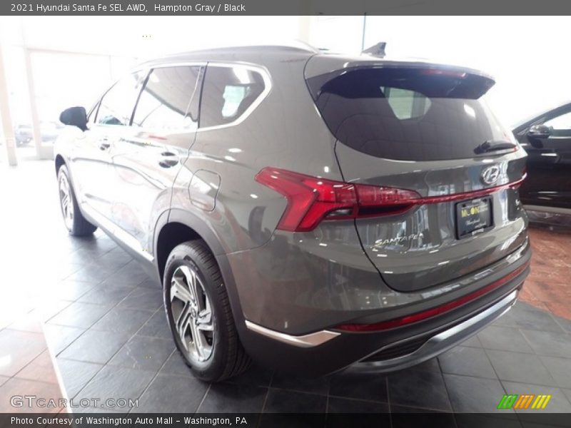 Hampton Gray / Black 2021 Hyundai Santa Fe SEL AWD