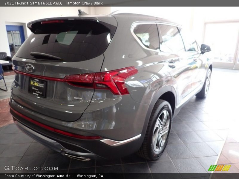 Hampton Gray / Black 2021 Hyundai Santa Fe SEL AWD