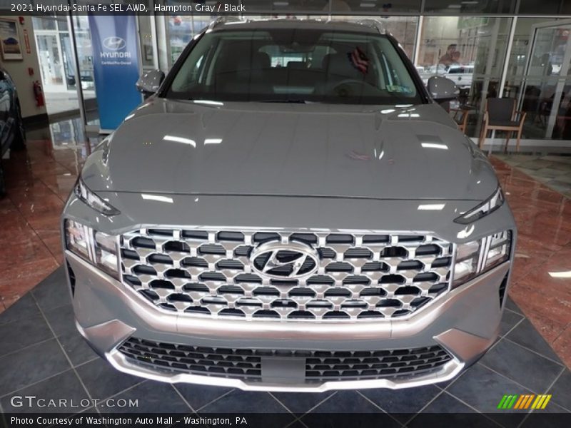 Hampton Gray / Black 2021 Hyundai Santa Fe SEL AWD