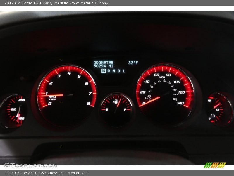 Medium Brown Metallic / Ebony 2012 GMC Acadia SLE AWD