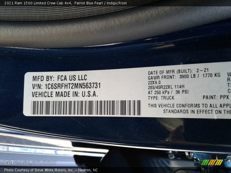 Patriot Blue Pearl / Indigo/Frost 2021 Ram 1500 Limited Crew Cab 4x4