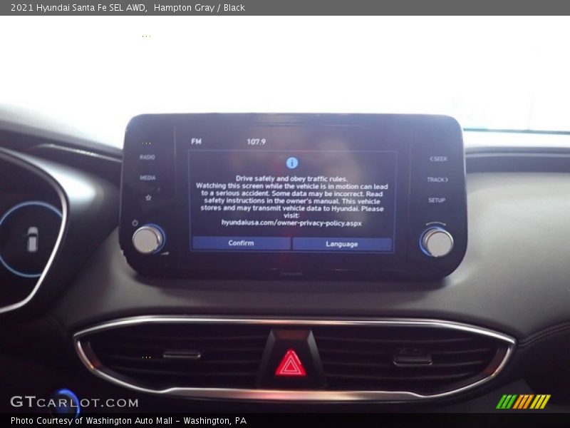 Hampton Gray / Black 2021 Hyundai Santa Fe SEL AWD