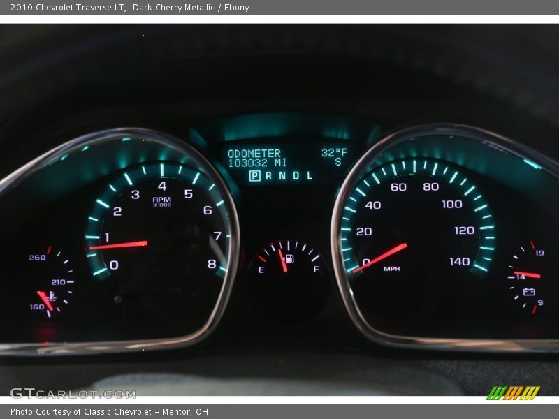 Dark Cherry Metallic / Ebony 2010 Chevrolet Traverse LT
