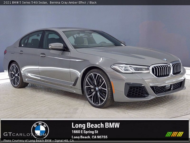 Bernina Gray Amber Effect / Black 2021 BMW 5 Series 540i Sedan