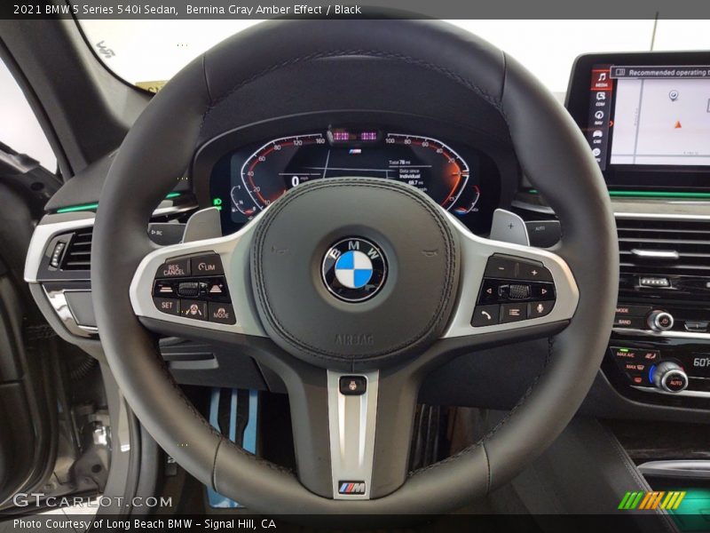 Bernina Gray Amber Effect / Black 2021 BMW 5 Series 540i Sedan