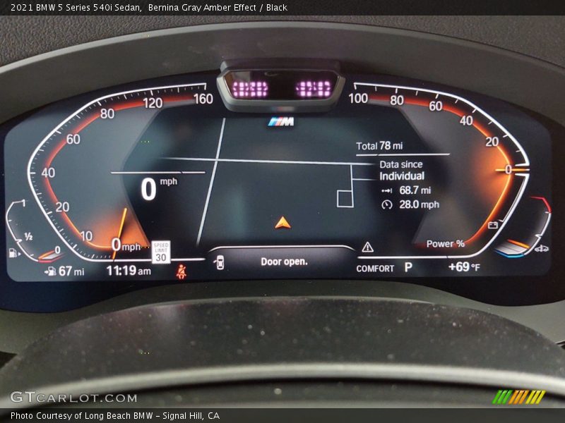 Bernina Gray Amber Effect / Black 2021 BMW 5 Series 540i Sedan