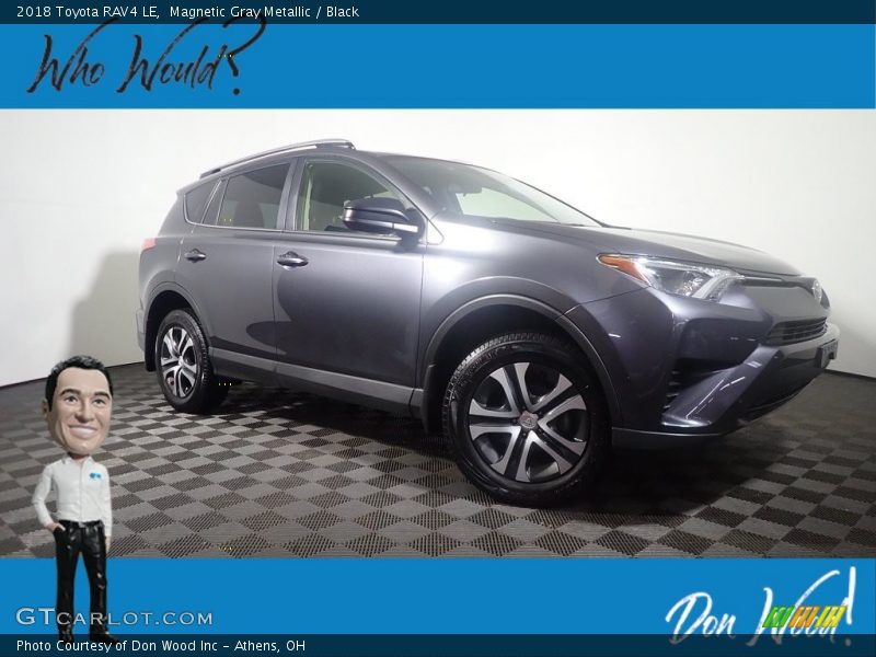 Magnetic Gray Metallic / Black 2018 Toyota RAV4 LE