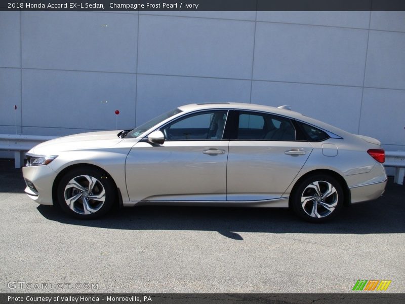 Champagne Frost Pearl / Ivory 2018 Honda Accord EX-L Sedan