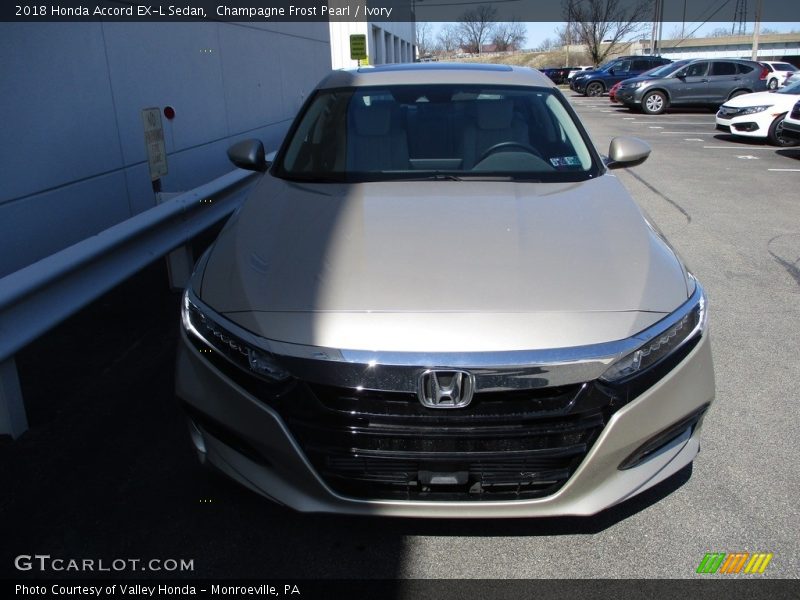 Champagne Frost Pearl / Ivory 2018 Honda Accord EX-L Sedan