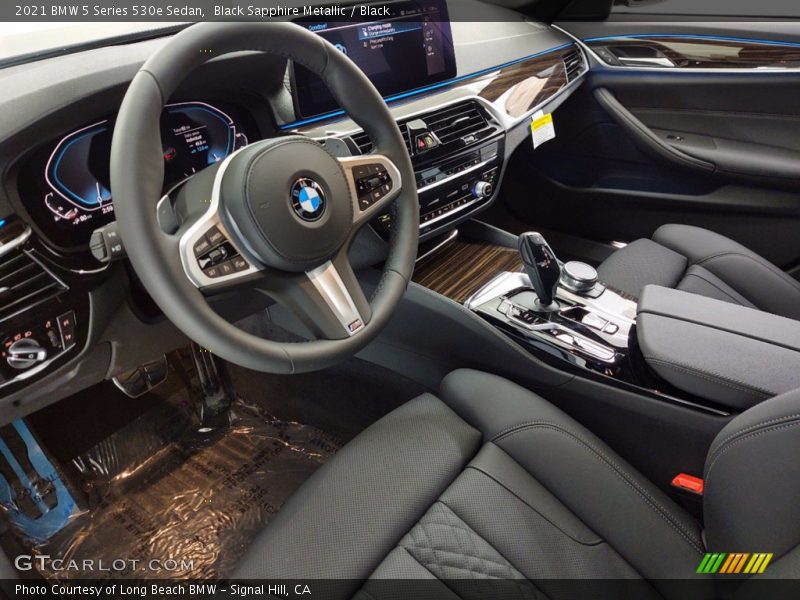 Black Sapphire Metallic / Black 2021 BMW 5 Series 530e Sedan