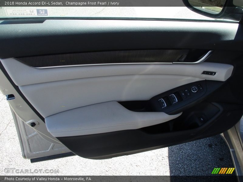 Champagne Frost Pearl / Ivory 2018 Honda Accord EX-L Sedan