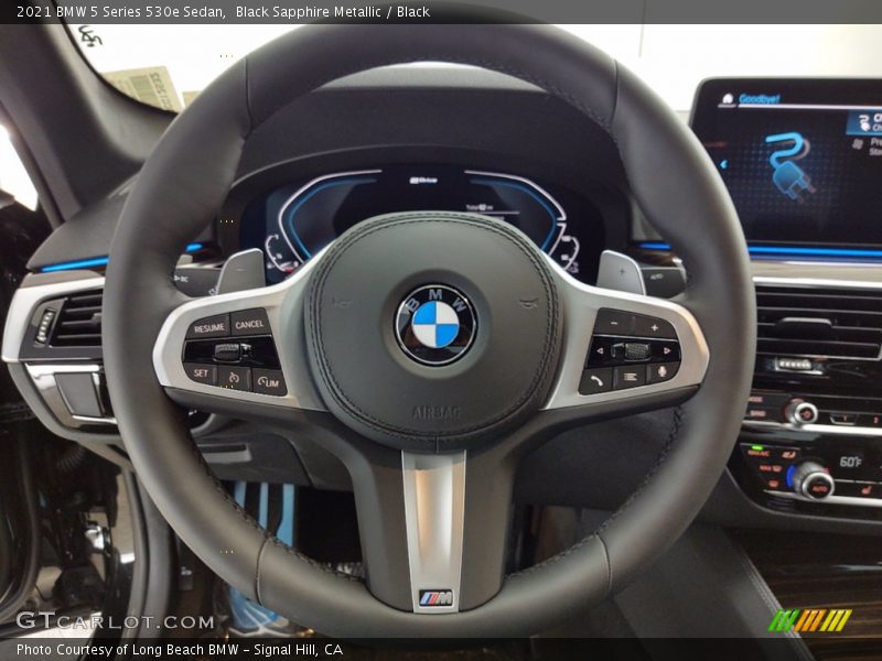 Black Sapphire Metallic / Black 2021 BMW 5 Series 530e Sedan