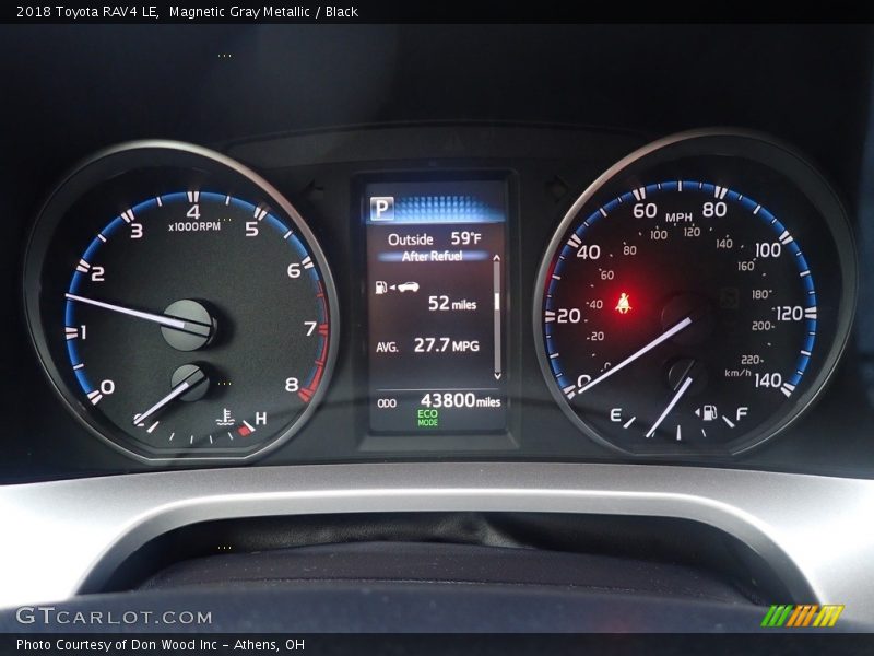 Magnetic Gray Metallic / Black 2018 Toyota RAV4 LE