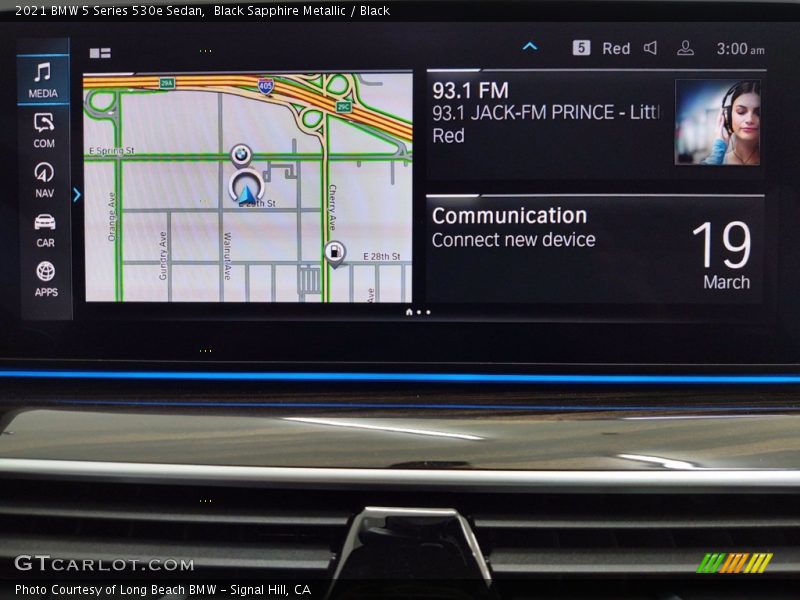 Black Sapphire Metallic / Black 2021 BMW 5 Series 530e Sedan