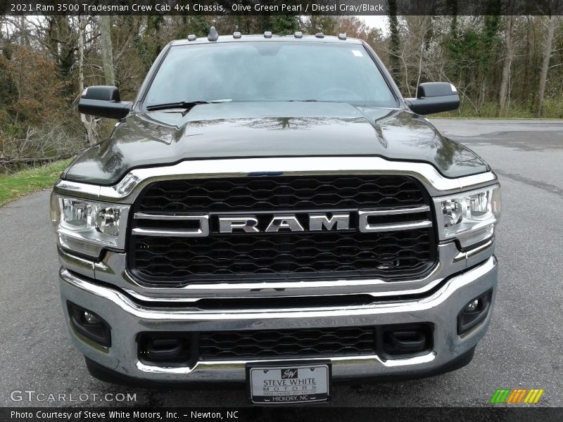 Olive Green Pearl / Diesel Gray/Black 2021 Ram 3500 Tradesman Crew Cab 4x4 Chassis