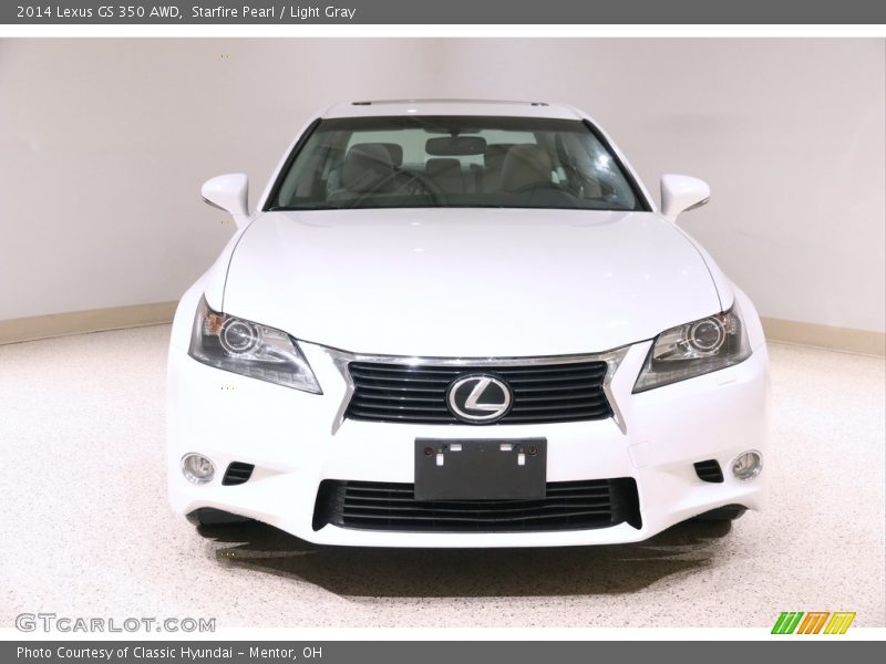 Starfire Pearl / Light Gray 2014 Lexus GS 350 AWD