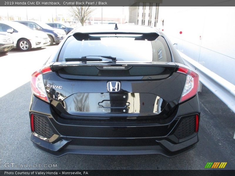 Crystal Black Pearl / Black 2019 Honda Civic EX Hatchback