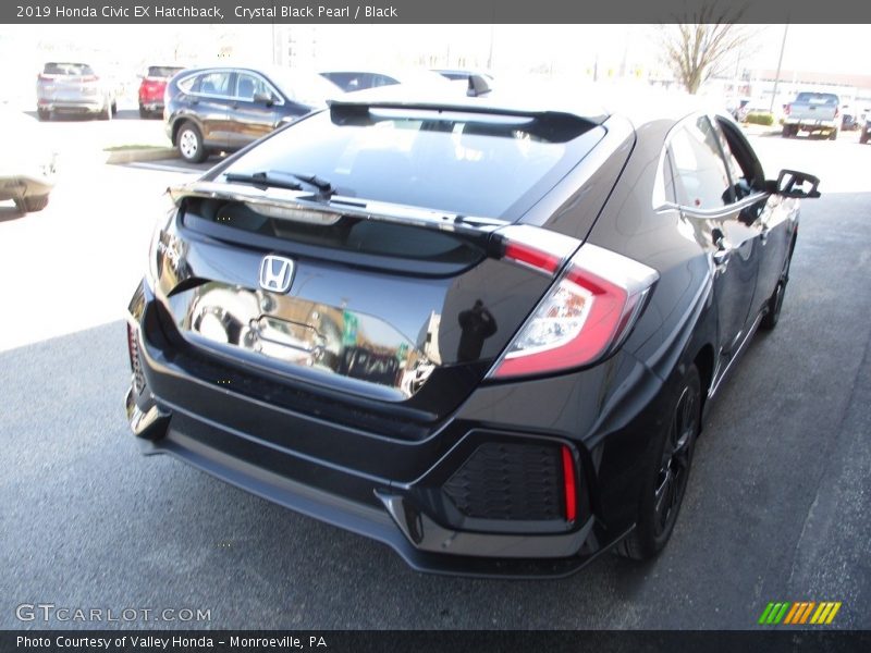 Crystal Black Pearl / Black 2019 Honda Civic EX Hatchback