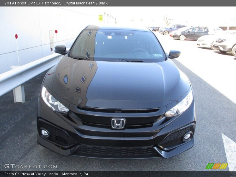 Crystal Black Pearl / Black 2019 Honda Civic EX Hatchback