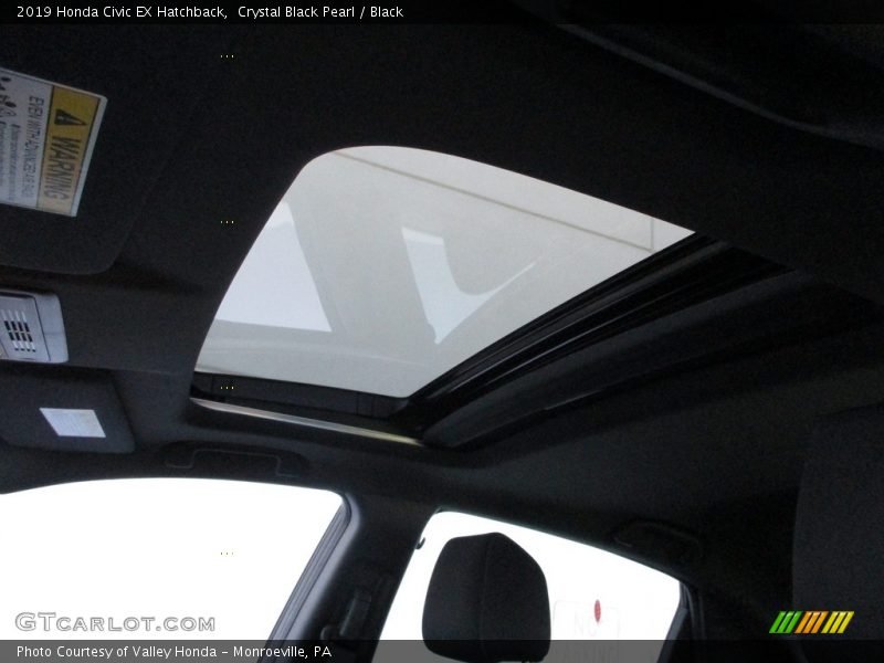 Crystal Black Pearl / Black 2019 Honda Civic EX Hatchback