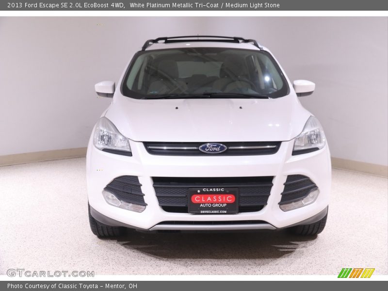 White Platinum Metallic Tri-Coat / Medium Light Stone 2013 Ford Escape SE 2.0L EcoBoost 4WD