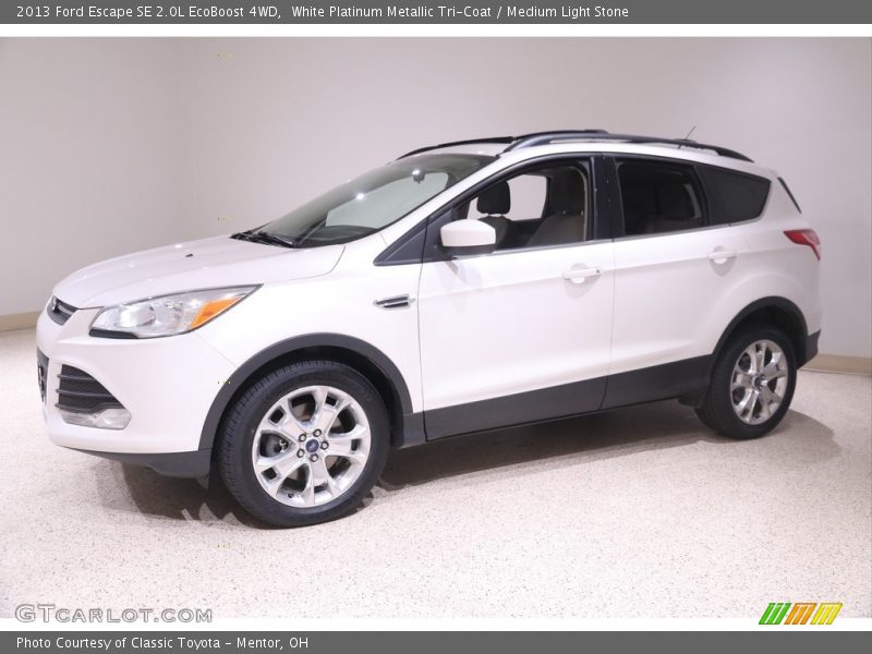 White Platinum Metallic Tri-Coat / Medium Light Stone 2013 Ford Escape SE 2.0L EcoBoost 4WD