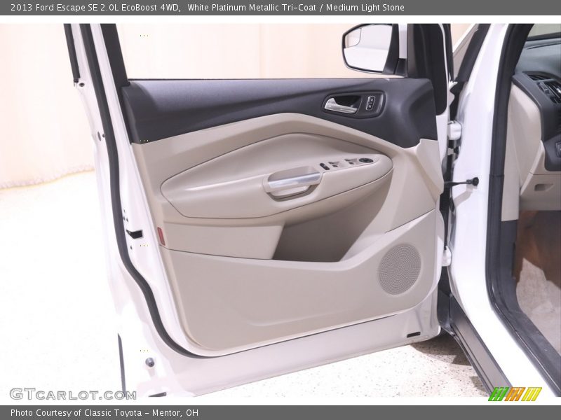White Platinum Metallic Tri-Coat / Medium Light Stone 2013 Ford Escape SE 2.0L EcoBoost 4WD