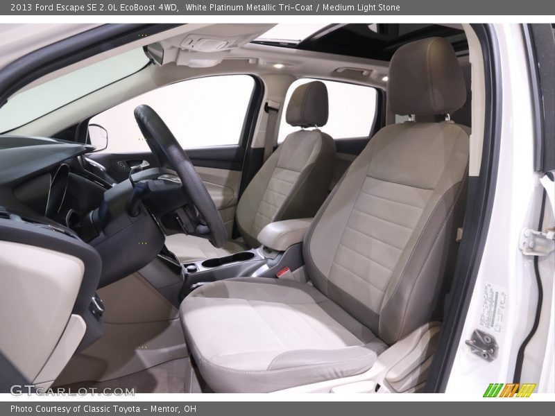 White Platinum Metallic Tri-Coat / Medium Light Stone 2013 Ford Escape SE 2.0L EcoBoost 4WD
