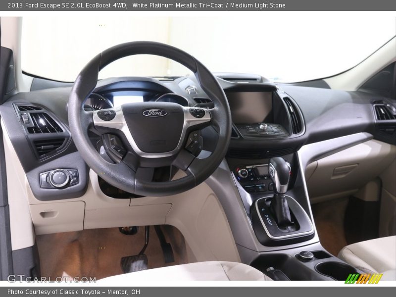 White Platinum Metallic Tri-Coat / Medium Light Stone 2013 Ford Escape SE 2.0L EcoBoost 4WD