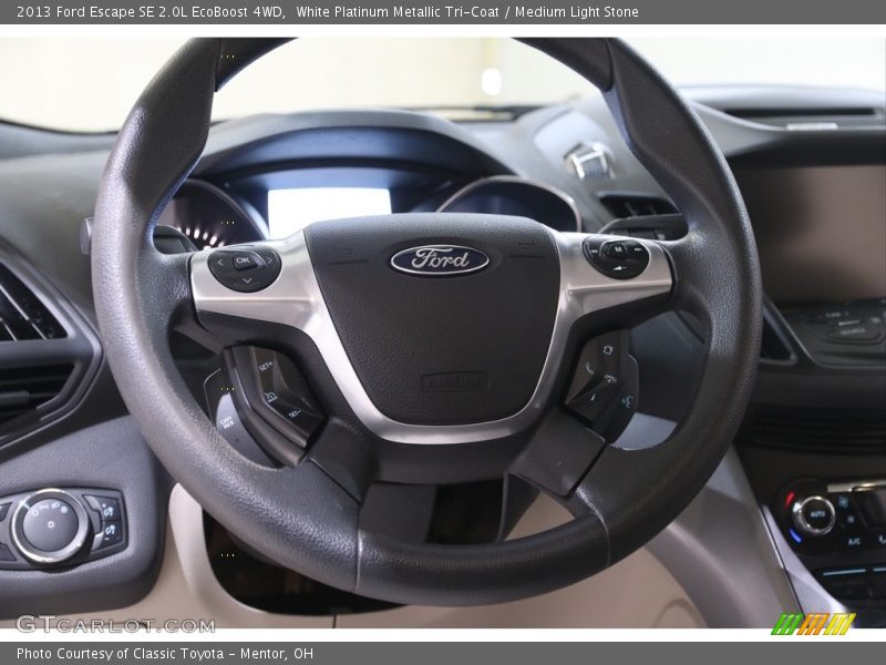 White Platinum Metallic Tri-Coat / Medium Light Stone 2013 Ford Escape SE 2.0L EcoBoost 4WD