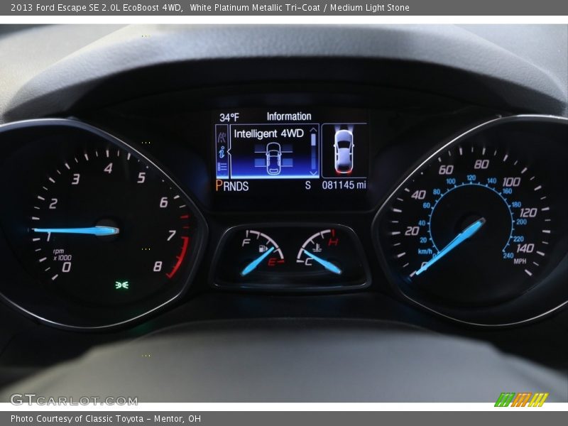 White Platinum Metallic Tri-Coat / Medium Light Stone 2013 Ford Escape SE 2.0L EcoBoost 4WD